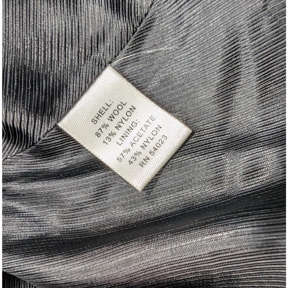Vintage Y2K Coat Banana Republic Gray Wool Blend Belted Women's Size M Old Money - Picture 7 of 9